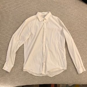 Mens white button down shirt